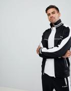 Diesel Two-piece S-roots Side Stripe Track Jacket In Black