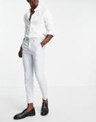 Jack & Jones Premium Suit Pants In Light Blue Stripe