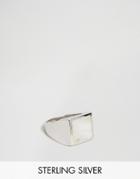 Seven London Sterling Silver Signet Ring Exclusive To Asos - Silver