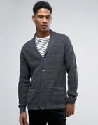 Esprit Shawl Collar Knitted Cardigan - Black
