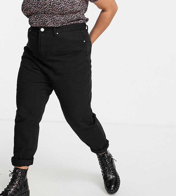 Yours Exclusive Mom Jeans In Black