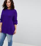 Asos Curve Oversized Chunky Sweater - Purple