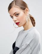 Asos Xl Toggle Hoop Earrings - Gold