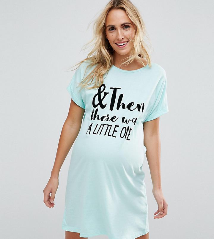 Asos Maternity Little One Sleep Tee - Green