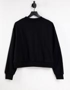 Weekday Amaze Organic Cotton Sweatshirt In Black