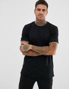 Pull & Bear T-shirt In Black Nep - Black