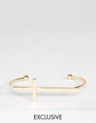 Designb Cross Cuff Bracelet In Gold - Gold