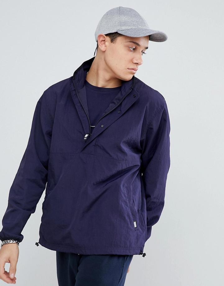 Kidda By Christopher Shannon Overhead Windbreaker In Navy - Navy