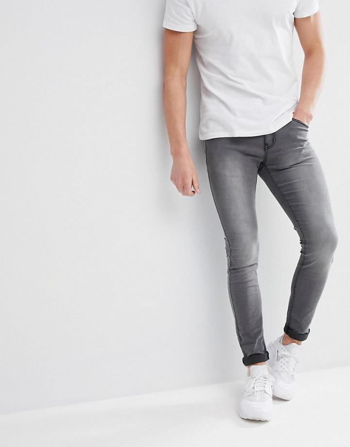 Liquor N Poker Gray Super Skinny Jeans - Gray