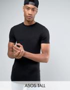 Asos Tall Longline Muscle T-shirt In Black - Black
