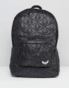 Brave Soul Quilted Backpack With Front Pocket - Black