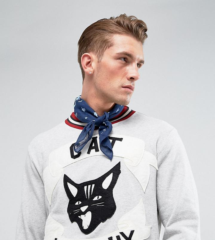 Diesel Logo Scarf - Navy