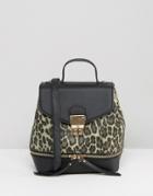 New Look Mini Animal Backpack - Brown