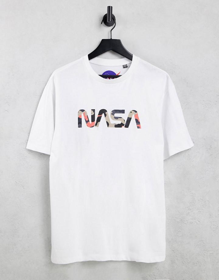 Only & Sons Nasa Oversized T-shirt In White