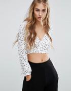 Wyldr Dirty Dancing Star Print Wrap Top - Cream