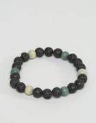 Jack & Jones Jacmichael Beaded Bracelet In Black - Black