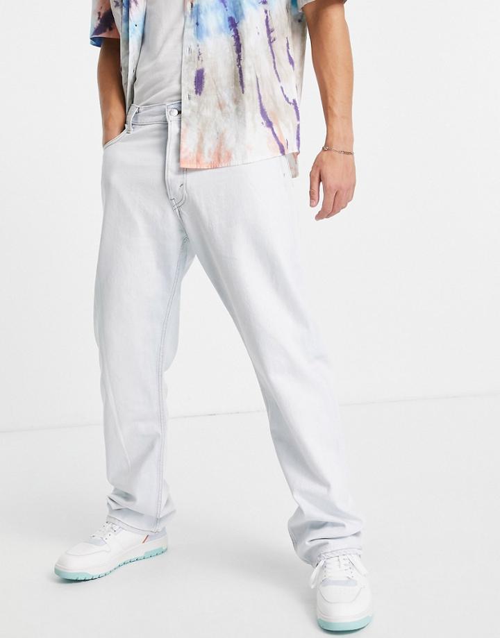 Weekday Space Jeans In Super Bleached Blue-blues