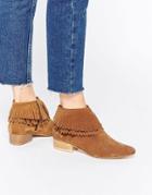 Faith Swift Tan Fringed Western Boots - Tan