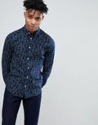 Only & Sons Slim Fit Shirt With All Over Print - Navy