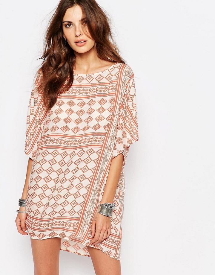 Vila Tile Print Shift Dress - Multi