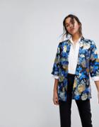 Y.a.s Floral Kimono - Blue