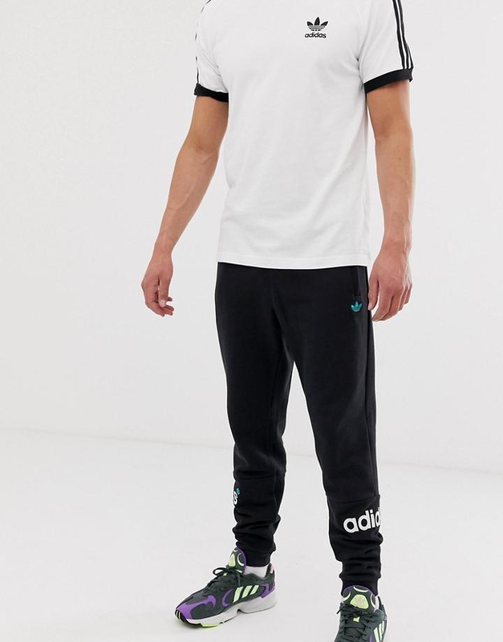 Adidas Originals Sweatpants 90s Embroidery In Black Fh7916 - Black