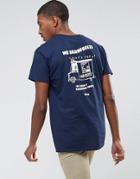 Ok-yo Brainfreeze Back Print Oversized T-shirt - Navy