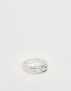 Asos Design Ring In Buckle Design In Silver Tone - Silver