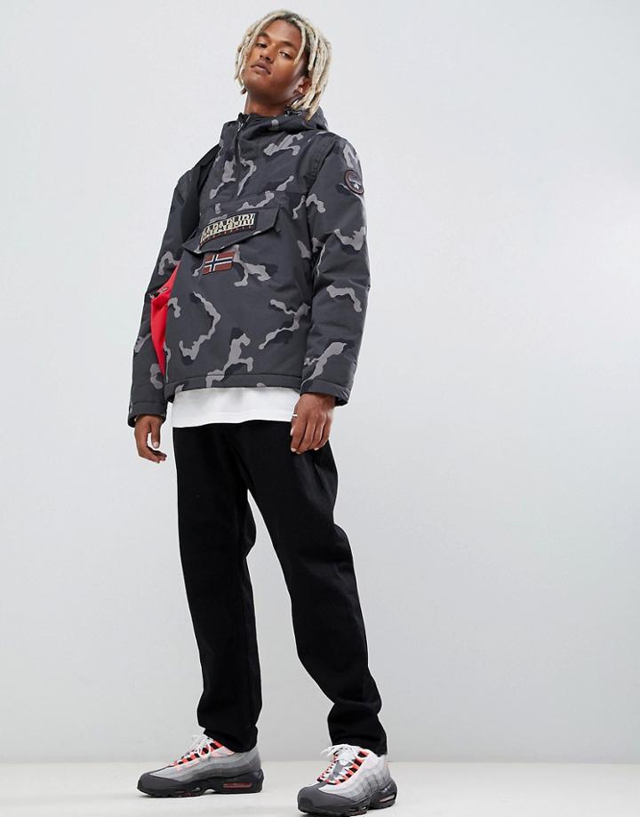 Napapijri Rainforest Winter 1 Jacket In Gray Camo - Gray
