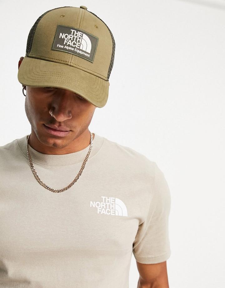 The North Face Mudder Trucker Cap In Khaki-green
