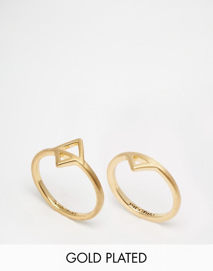 Pilgrim Gold Plated Ring Set - Gold Plated