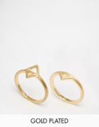 Pilgrim Gold Plated Ring Set - Gold Plated