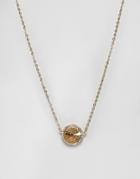 Ted Baker Rivoli Crystal Pendant Necklace - Gold
