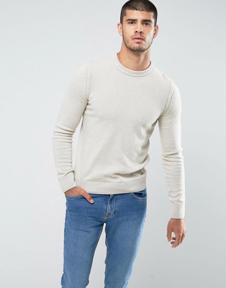 Boss Orange By Hugo Boss Amidro Knitted Sweater In Cream - Cream