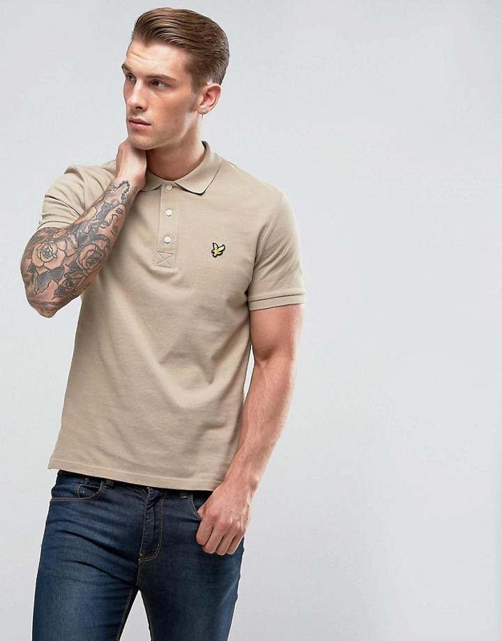 Lyle & Scott Logo Polo Shirt Stone - Stone