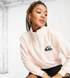 Quiksilver Polar Logo 1/4 Zip Fleece In Pink Exclusive At Asos