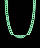 Asos Design Short Chunky Neckchain In Glow In The Dark-white