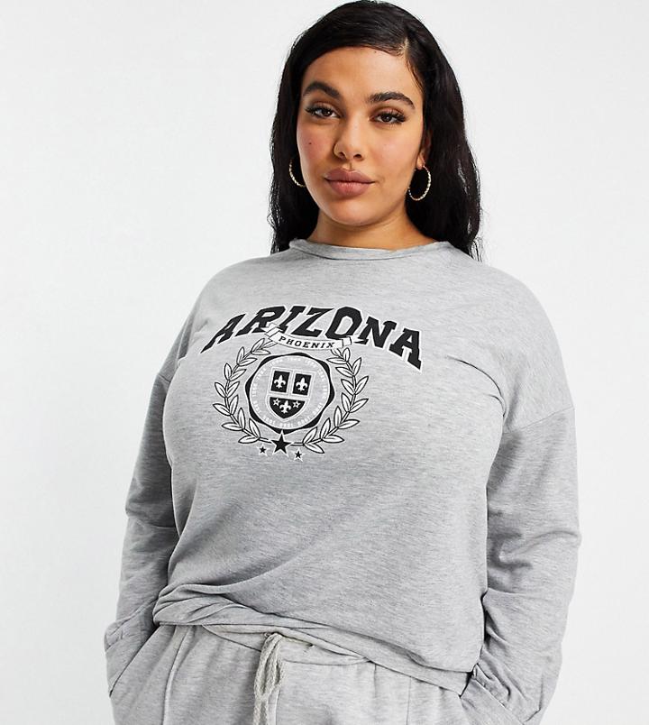 Yours 'arizona' Sweatshirt In Gray Heather-grey