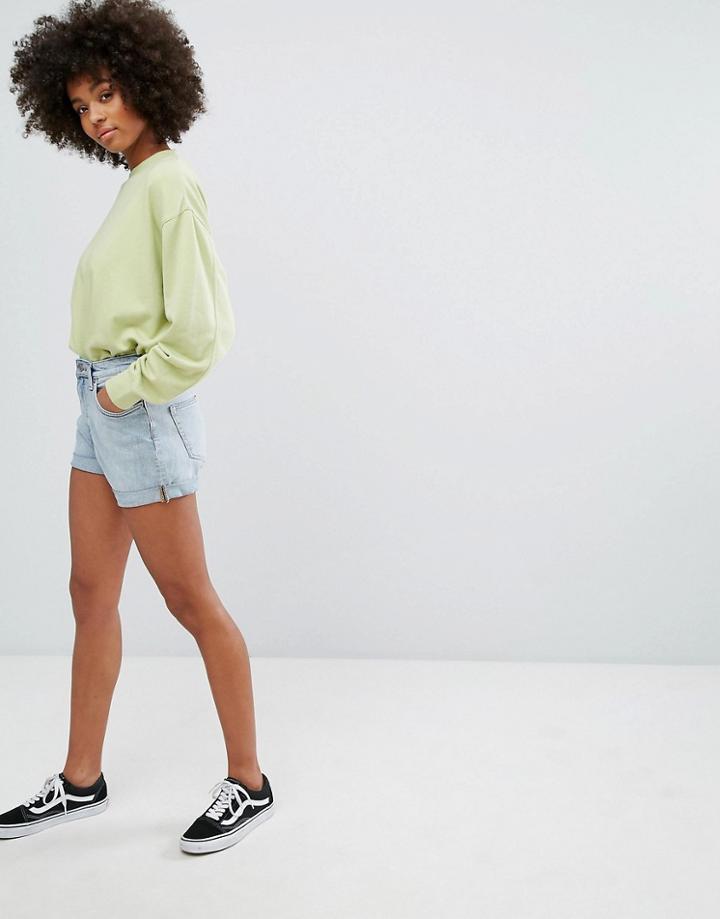 Weekday Shorts With Roll Hem - Blue