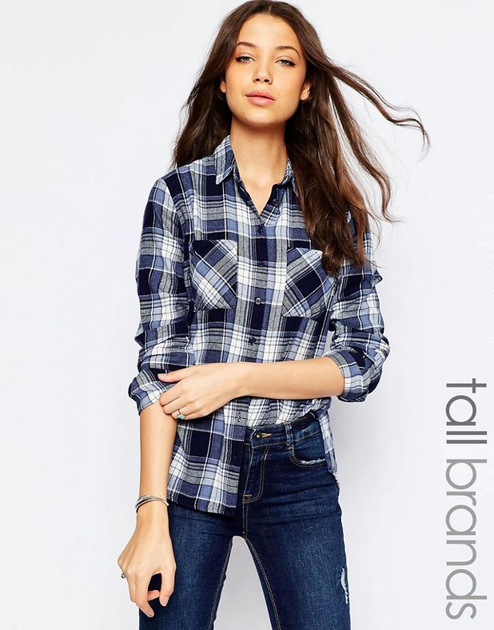 New Look Tall Check Shirt - Blue