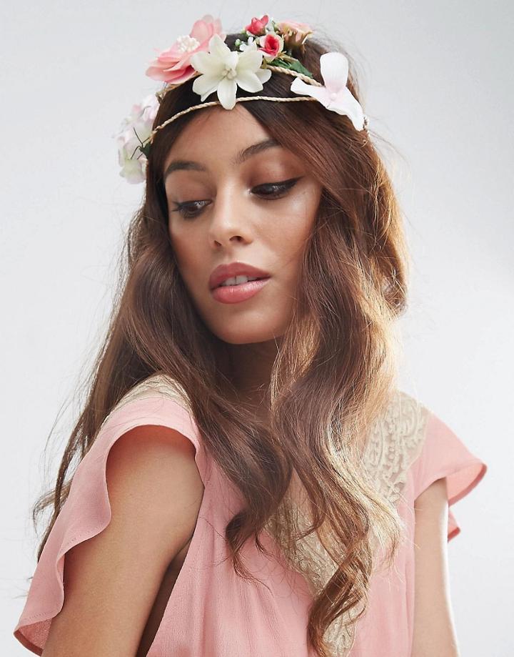 Asos Occasion Flower Vine Hair Wrap - Multi