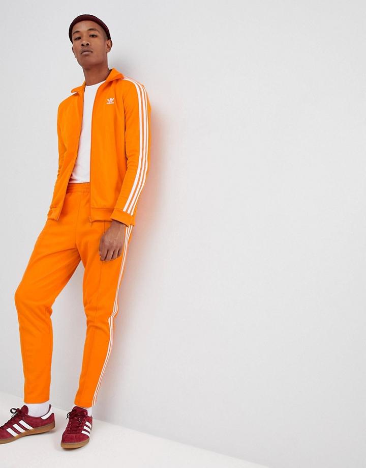 Adidas Originals Beckenbauer Joggers In Orange Dh5819 - Orange