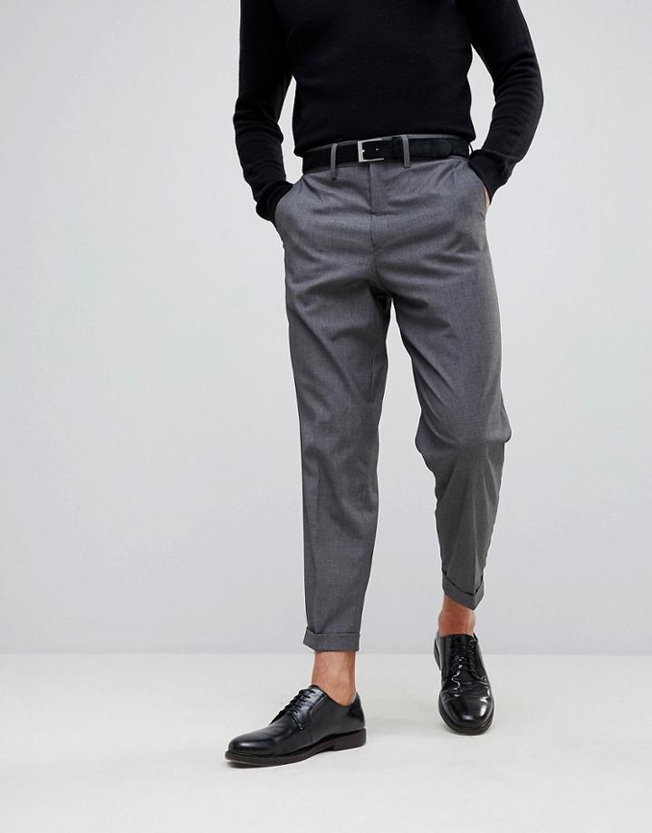 Only & Sons Smart Pants In Balloon Fit-gray