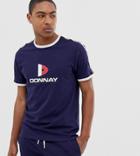 Donnay Logo Ringer T-shirt In Navy - Navy