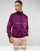 Puma Woven Half Zip Track Jacket In Purple Exclusive To Asos 57660001 - Purple