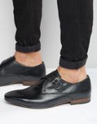 Kg By Kurt Geiger Daventry Monk Shoes In Black Leather - Black