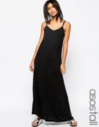 Asos Tall Strappy Maxi Dress - Black