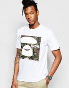 Aape By A Bathing Ape Green Camo Basic T-shirt - White