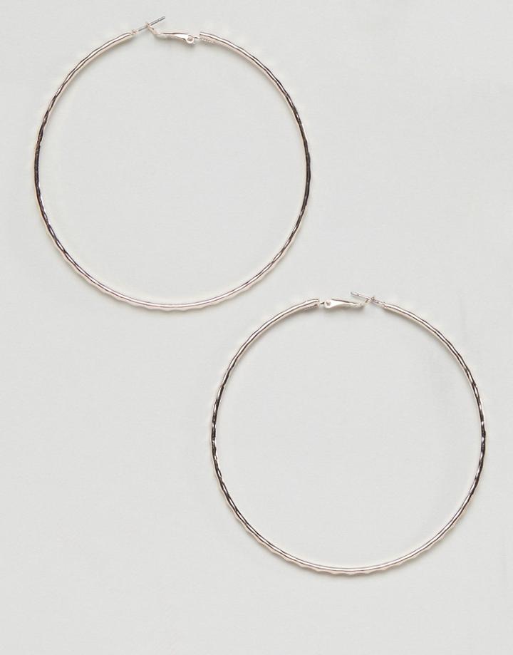 Missguided Textured Hoop Rose Gold Earring - Multi