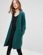 Minimum Amani Drapey Jacket In Teal - Green